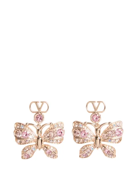 Valentino Garavani aretes Flutterby en metal y cristales de Swarovski®