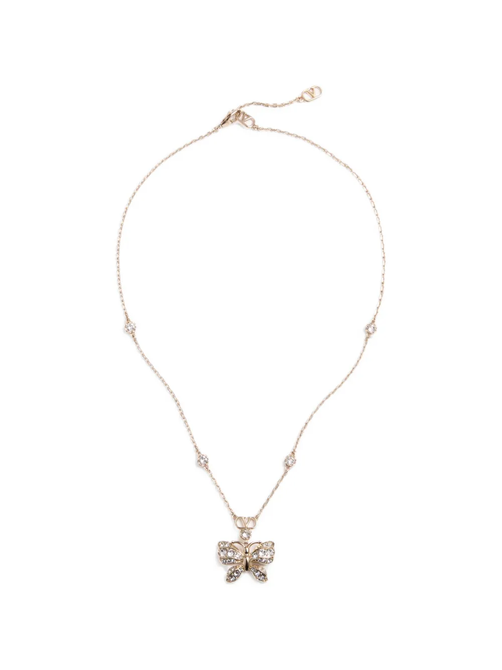 Valentino Garavani Flutterby Halskette mit Swarovski-Kristallen - Gold