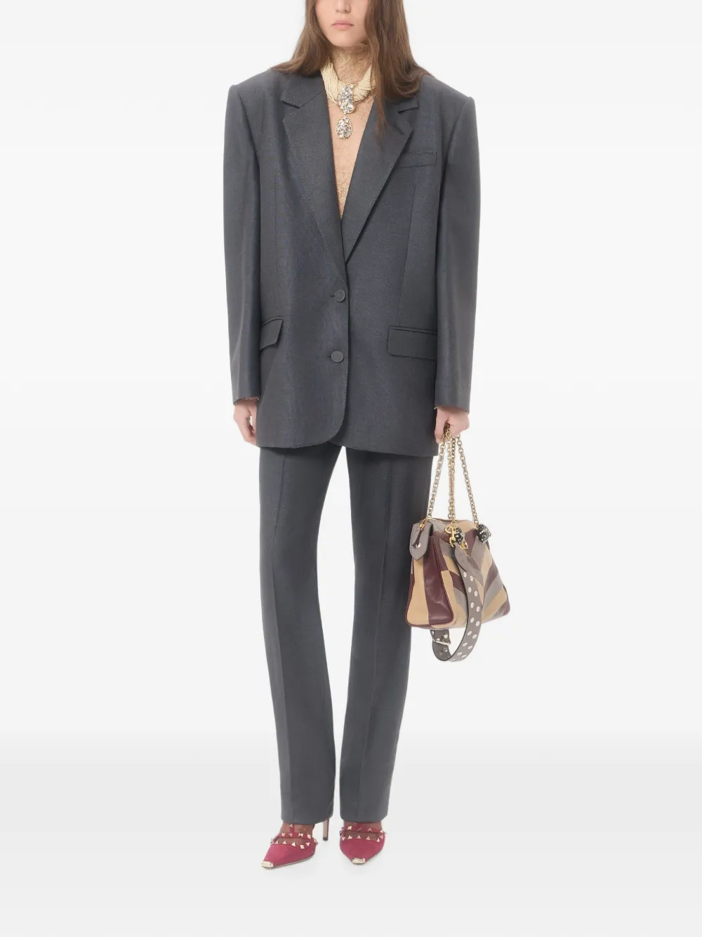 Valentino Garavani Geplooide pantalon Grijs
