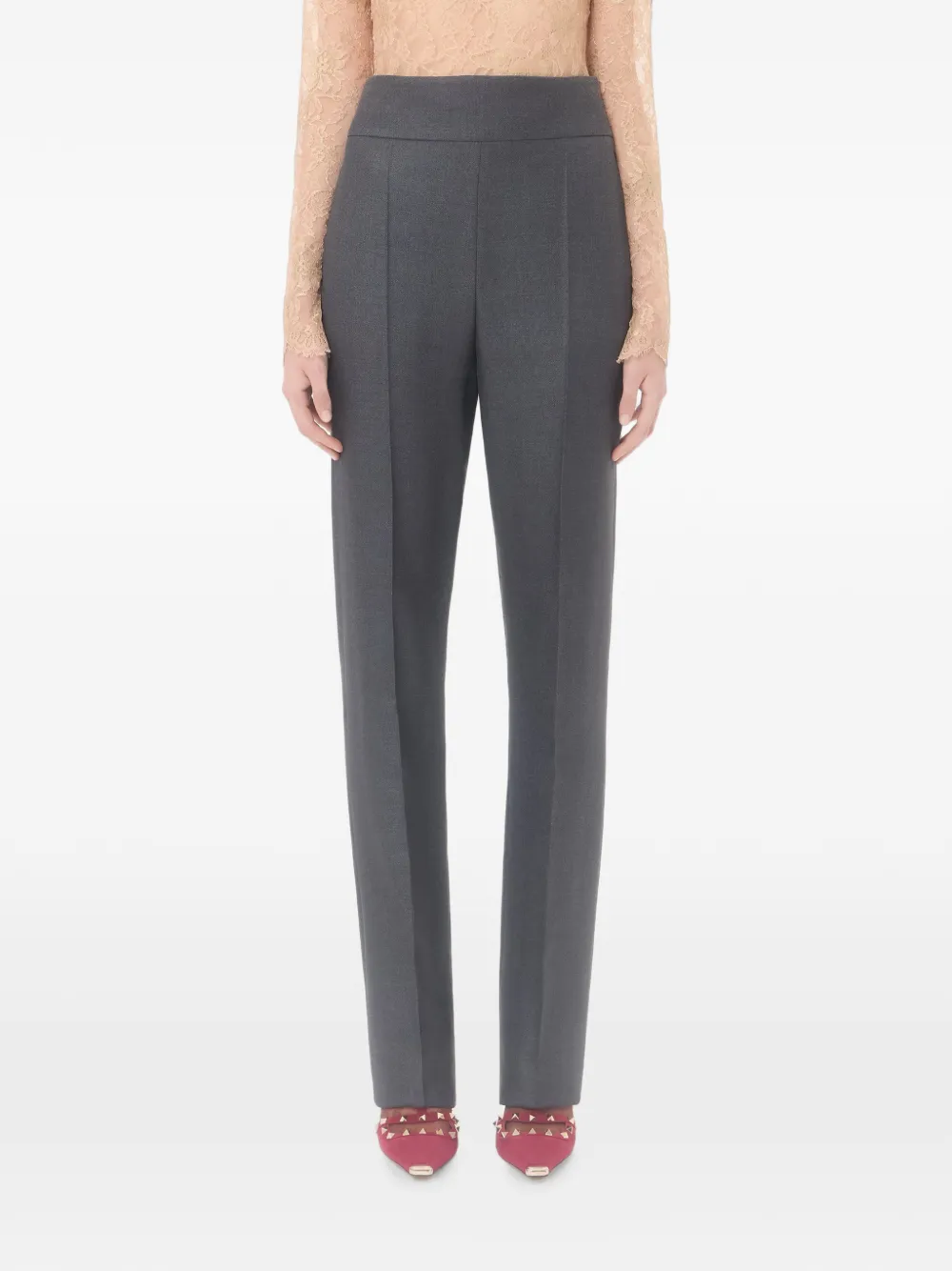 Valentino Garavani Geplooide pantalon Grijs