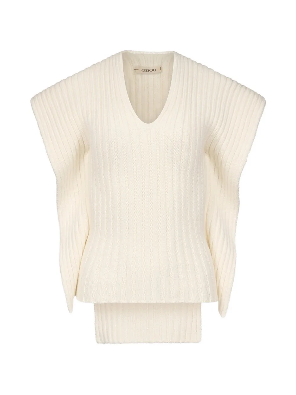 OSSOU Greer ribbed-knit tank - Toni neutri