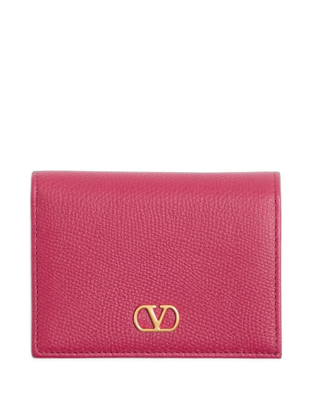 Valentino Garavani grainy calfskin wallet - Rosa