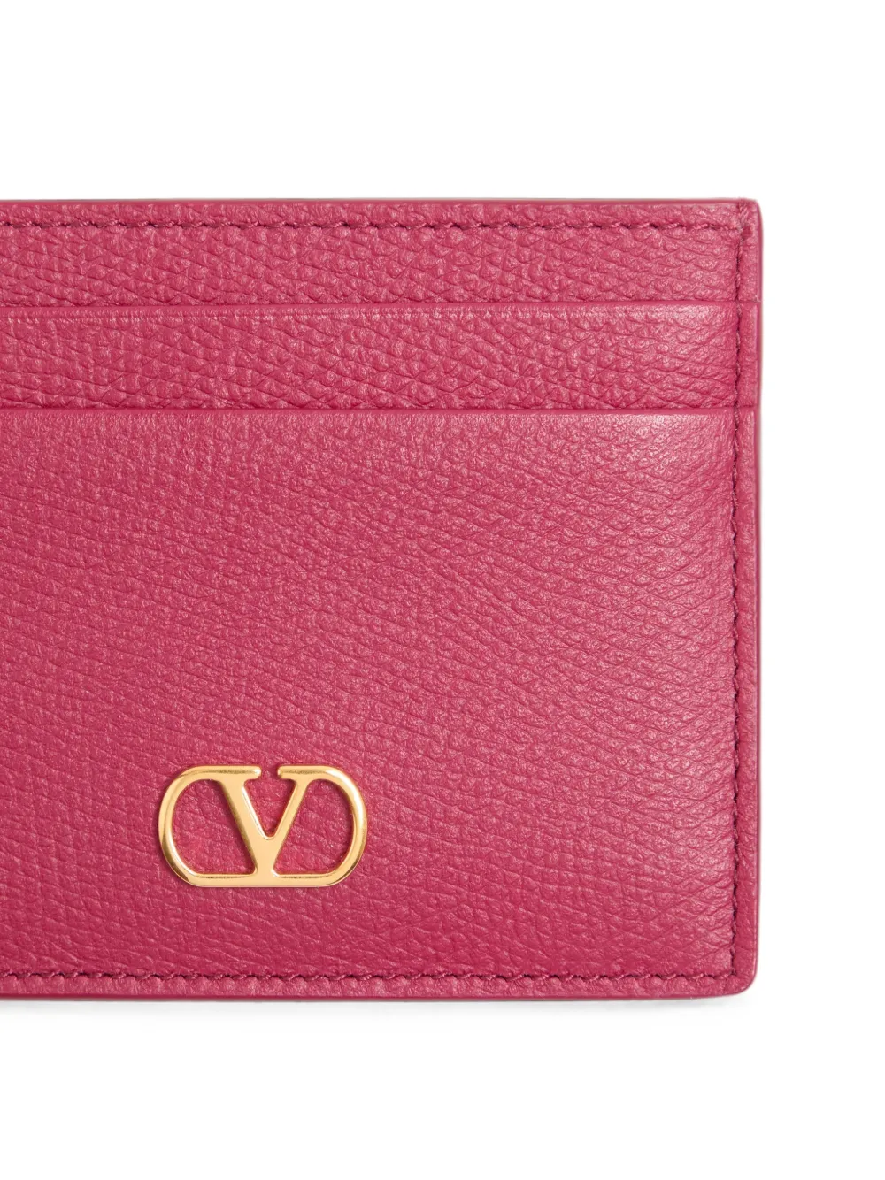 Valentino Garavani VLogo Signature leren pasjeshouder Roze