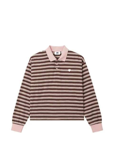 CHOCOOLATE horizontal-stripe polo shirt