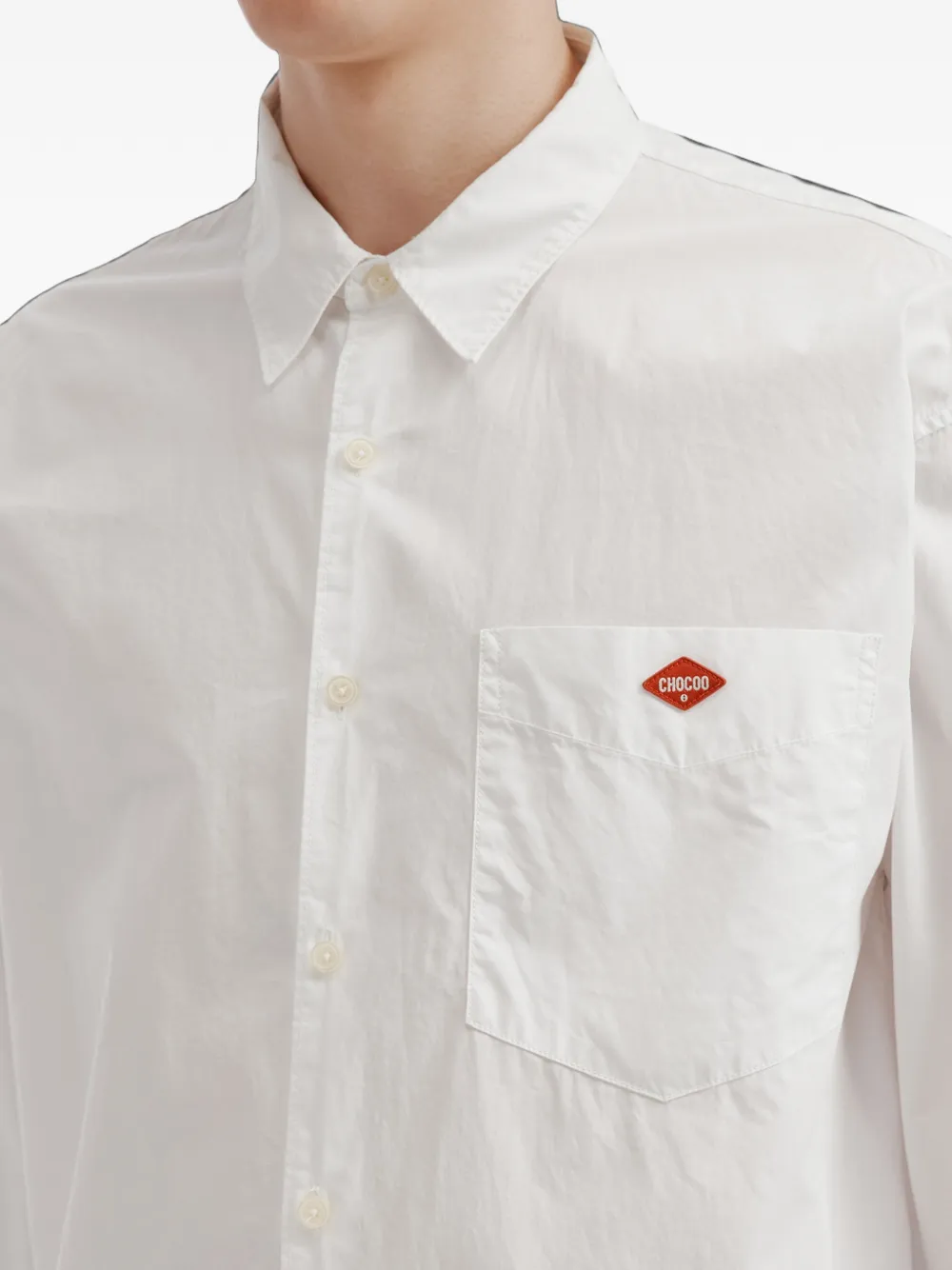 CHOCOOLATE Overhemd met logopatch Wit