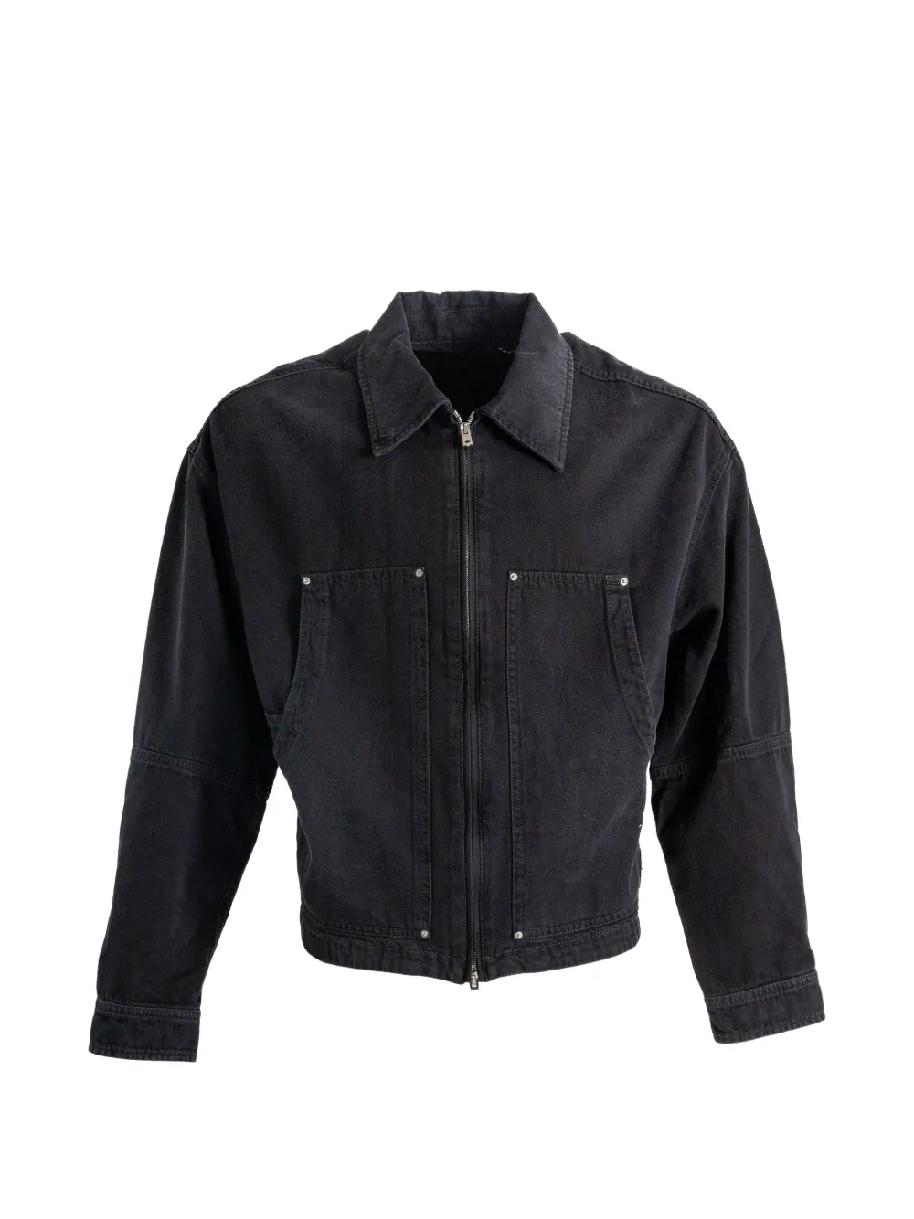 AMIRI zip-up denim jacket - Schwarz