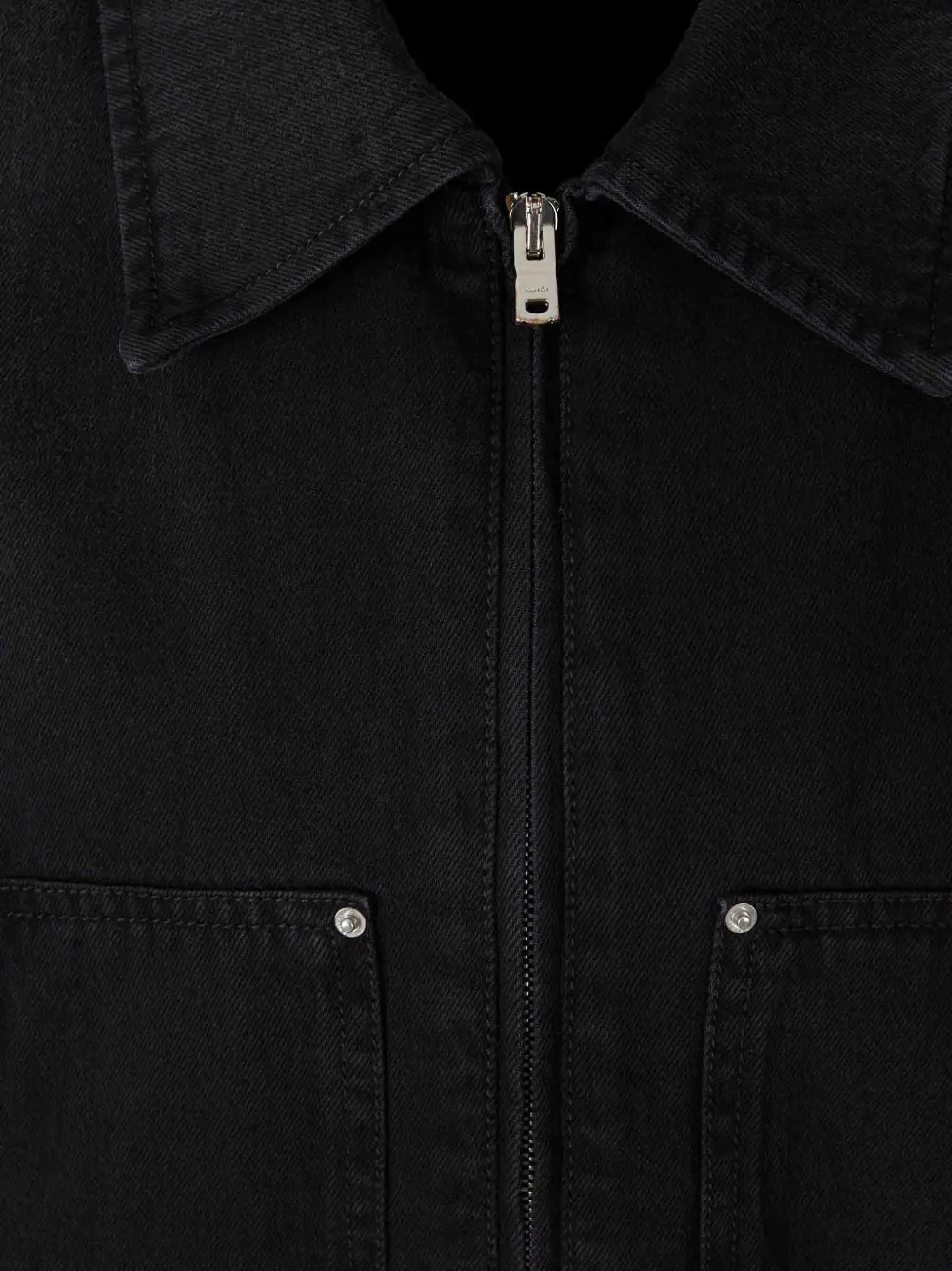 AMIRI zip-up denim jacket Zwart