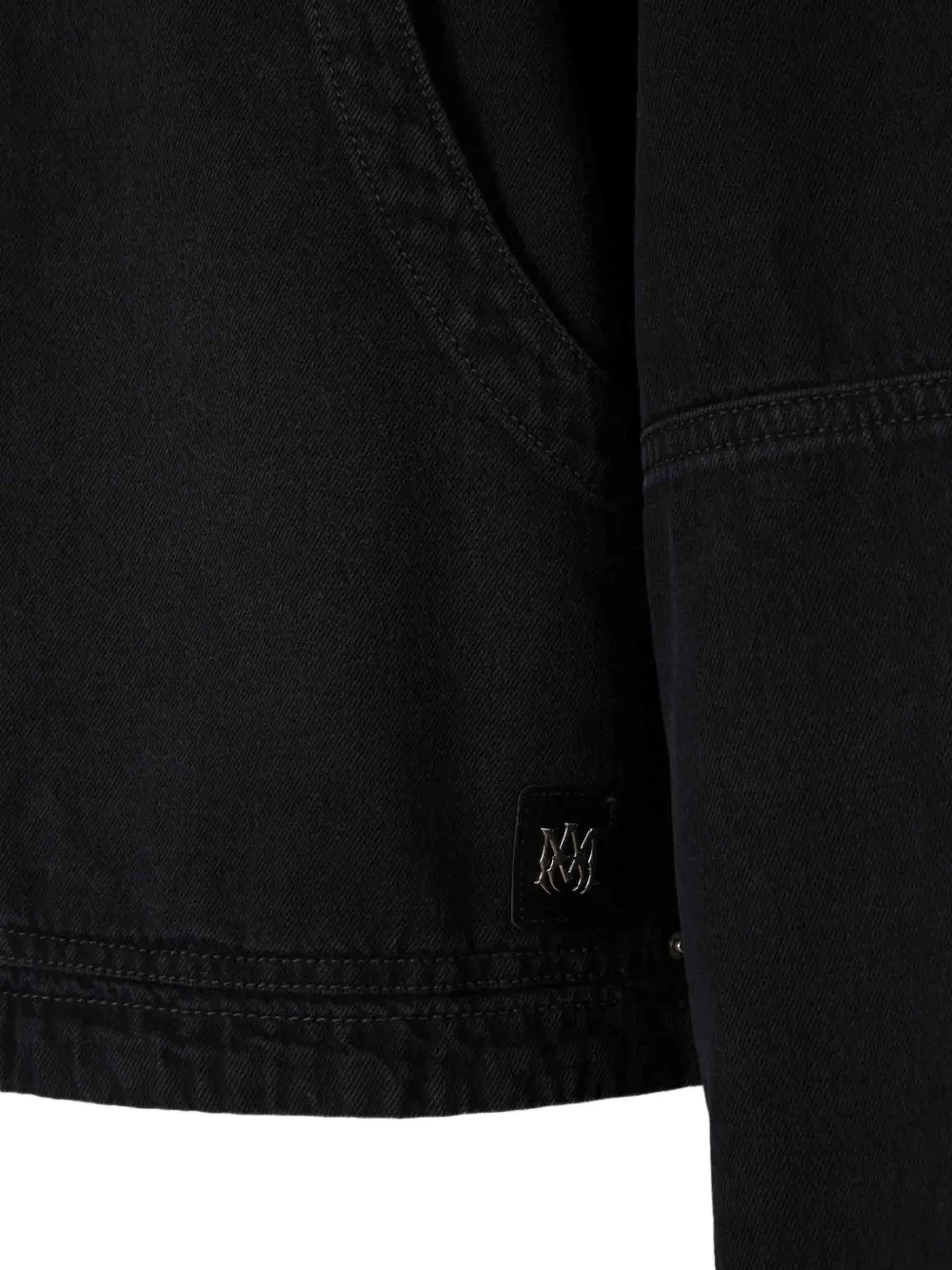 AMIRI zip-up denim jacket Zwart