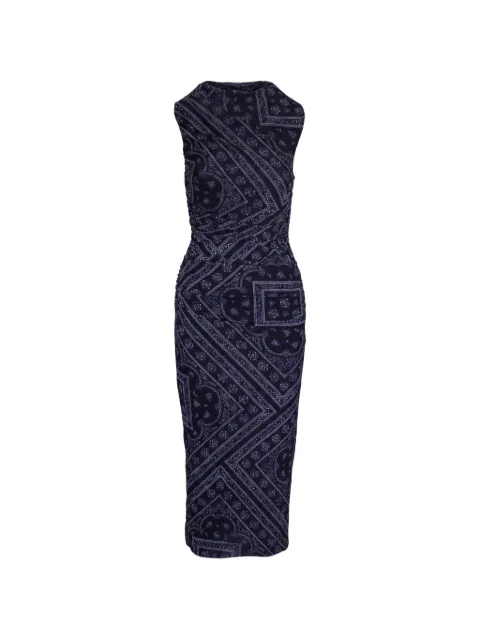Veronica Beard Sylviani paisley-print ruched midi dress
