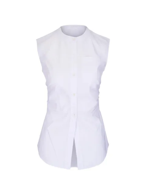 Veronica Beard blusa fruncida sin mangas