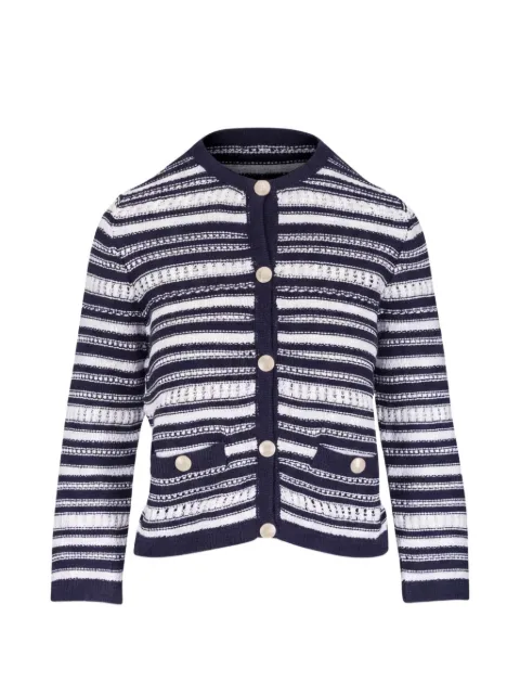Veronica Beard Bellingham striped button-up cardigan