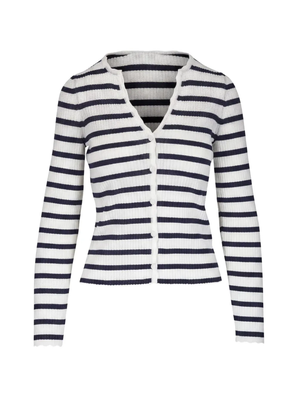 Veronica Beard Gestreifter Anwin Pullover - Weiß