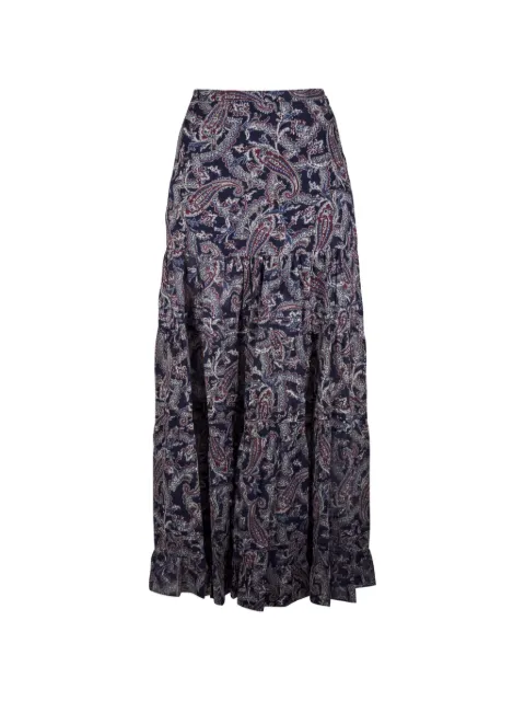Veronica Beard Heatheralyn paisley-print tiered maxi skirt