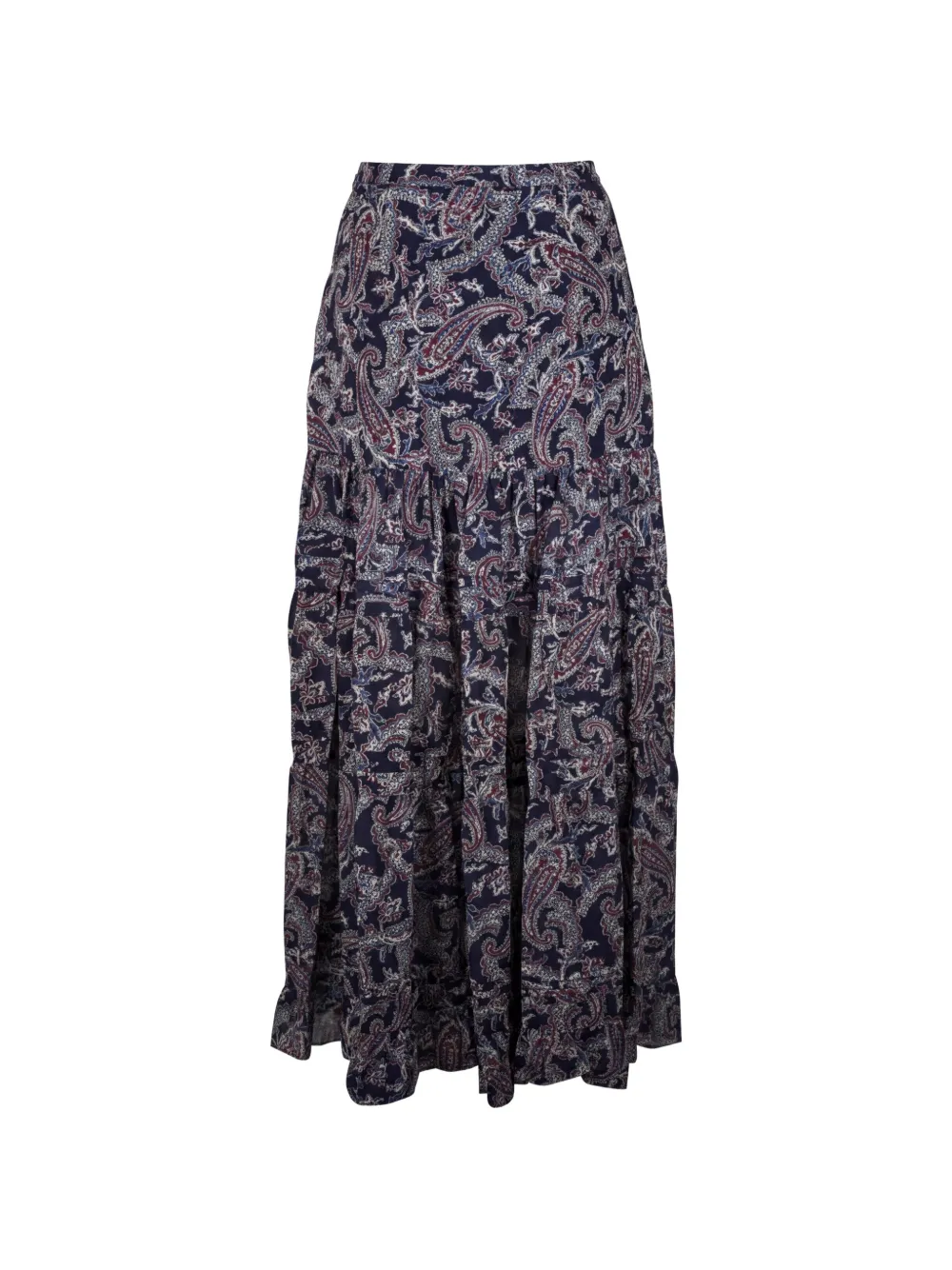 Veronica Beard Heatheralyn Paisley-print Tiered Maxi Skirt in Blue, view 2