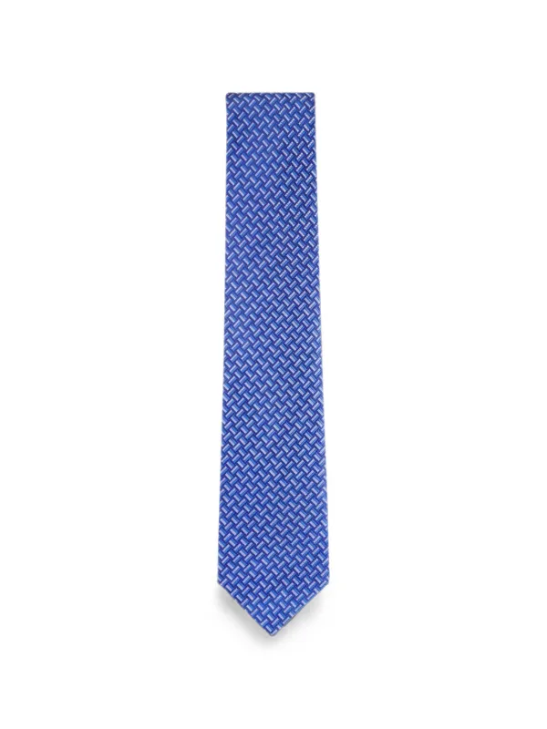 Brioni geometric-pattern Tie | ブルー | FARFETCH JP