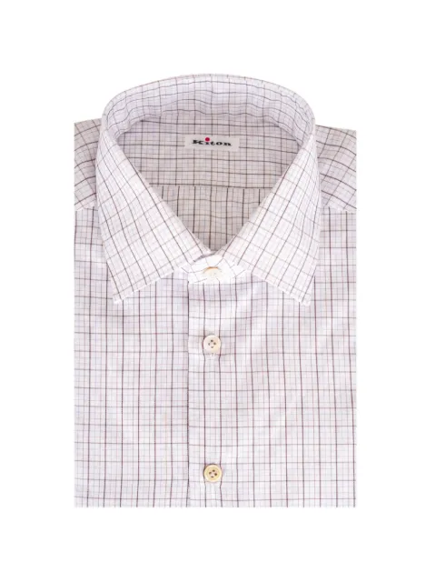 Kiton check-pattern shirt