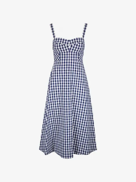 Veronica Beard Aila gingham-print midi dress
