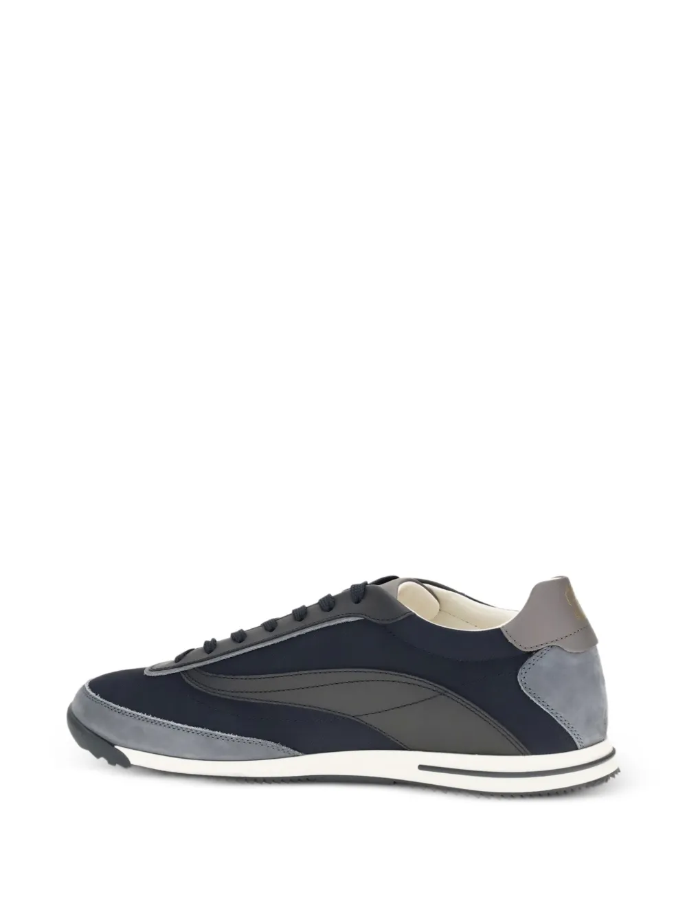 Brunello Cucinelli Techno fabric and nubuck sneakers Blauw