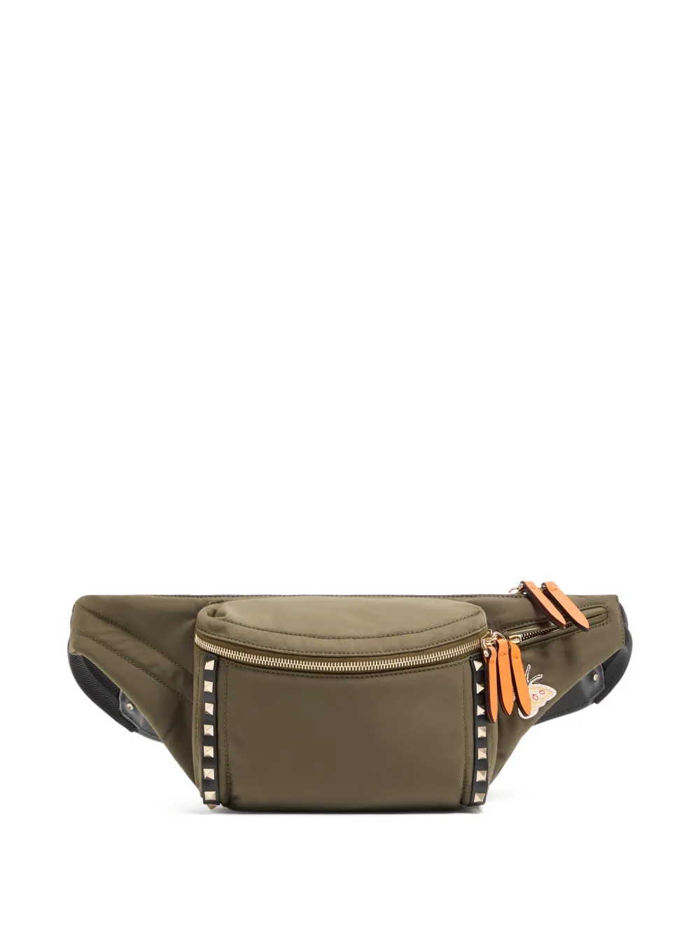 Valentino Garavani Stud Up waist bag in technical fabric - Verde