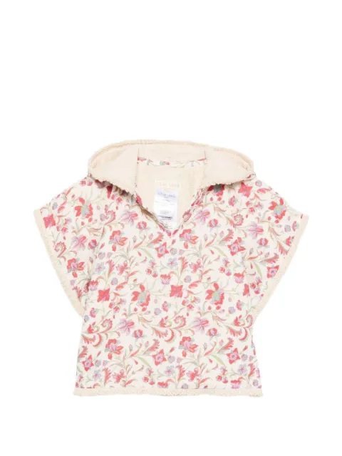 LOUISE MISHA KIDS floral-print hooded beach towel