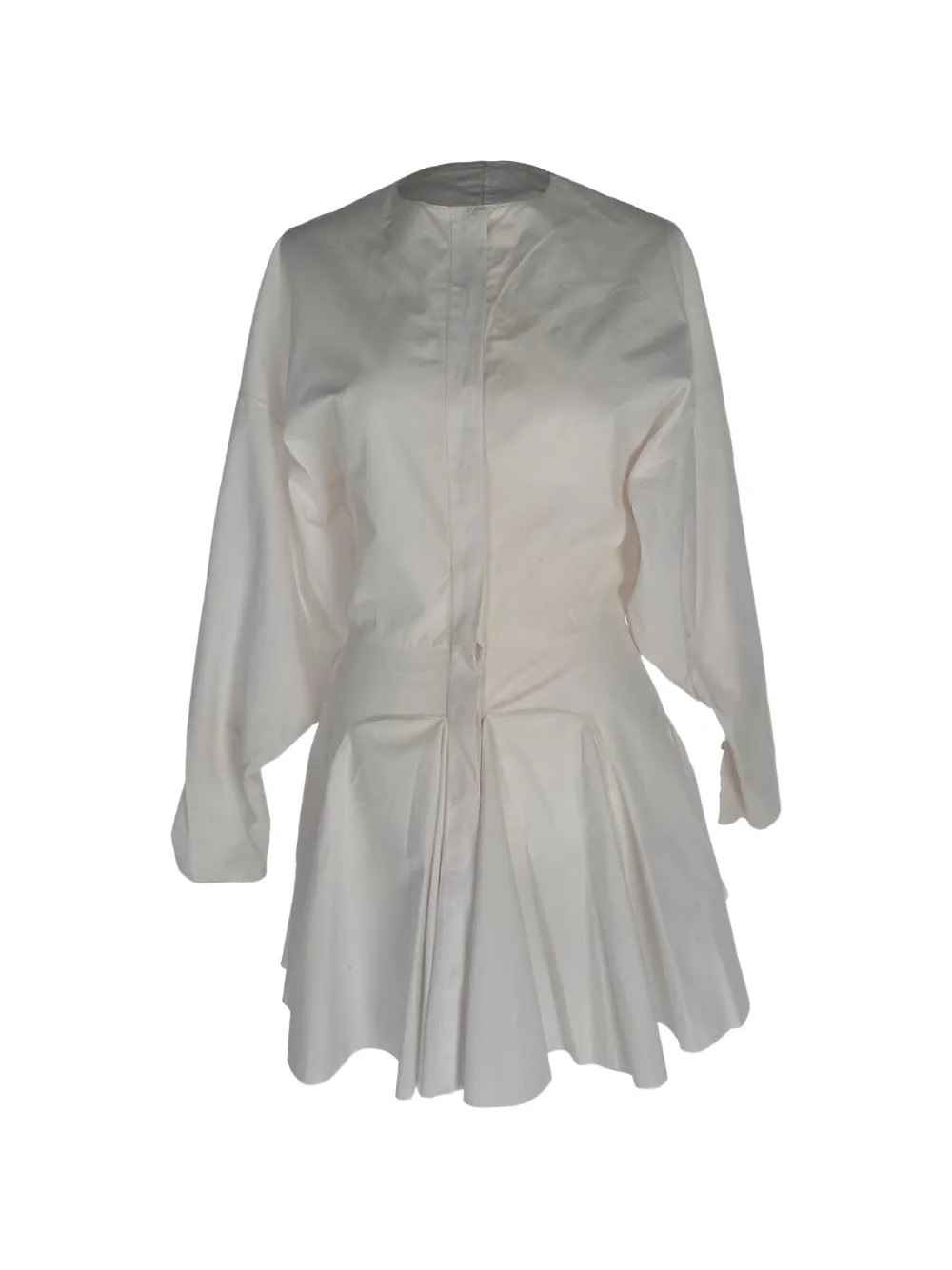 Alaïa Pre-Owned robe évasée à manches longues - Blanc Alaïa Pre-Owned robe évasée à manches longues - Blanc