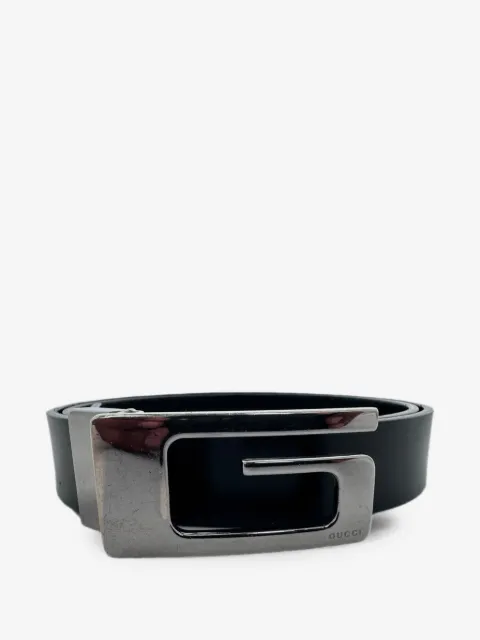 Gucci Pre-Owned G 로고 버클 벨트