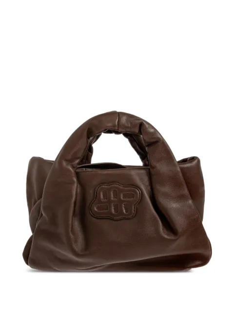 MUNTHE Bolsa tote Lixia pequena com patch de logo