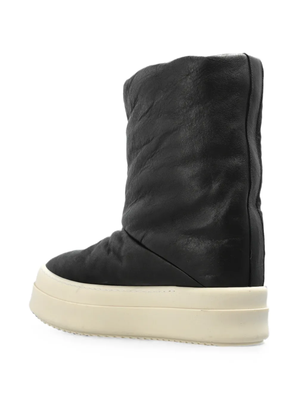 Rick Owens Mega Bumper Lunar leather ankle boots Zwart