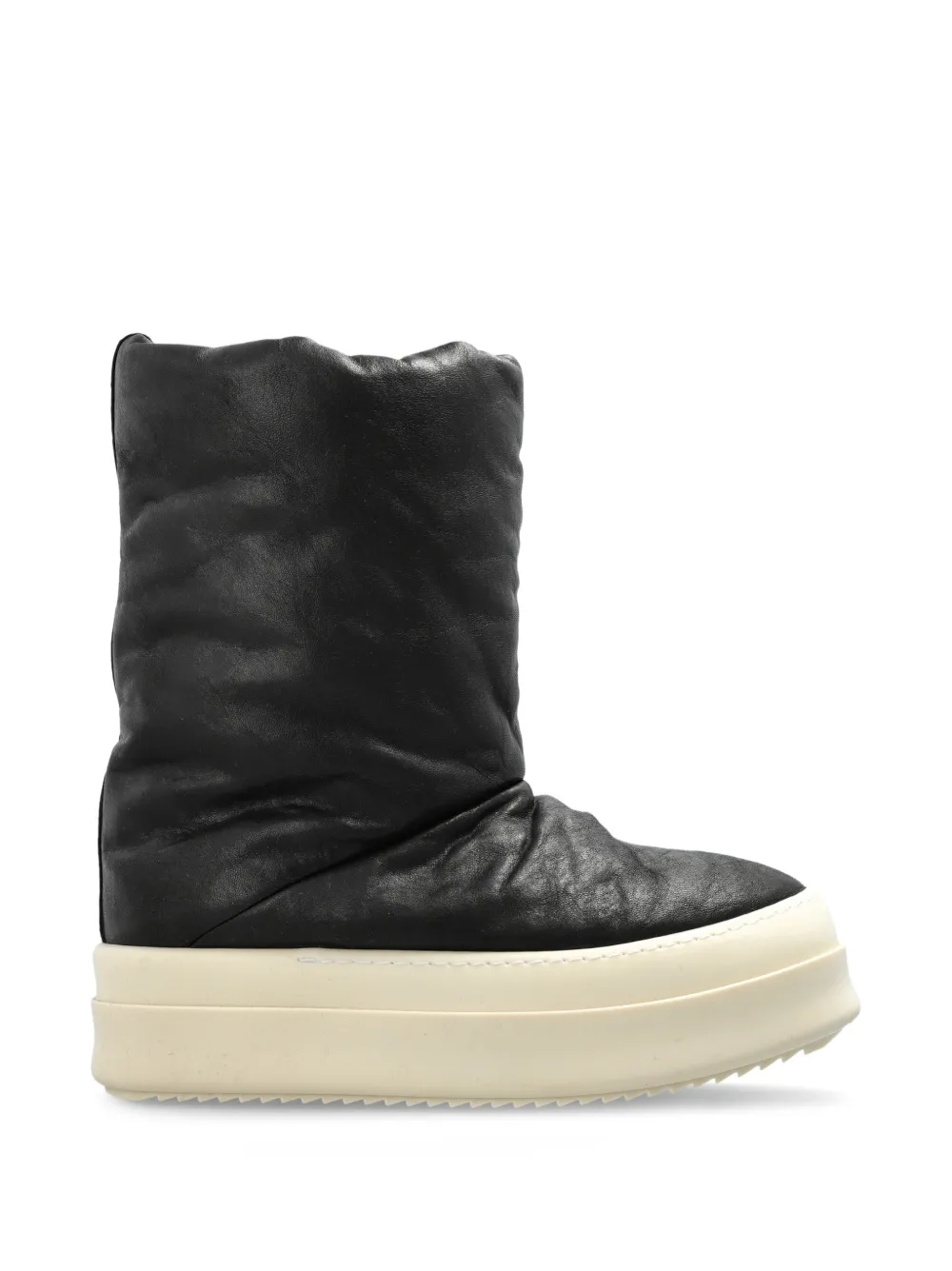 Rick Owens Mega Bumper Lunar leather ankle boots Zwart