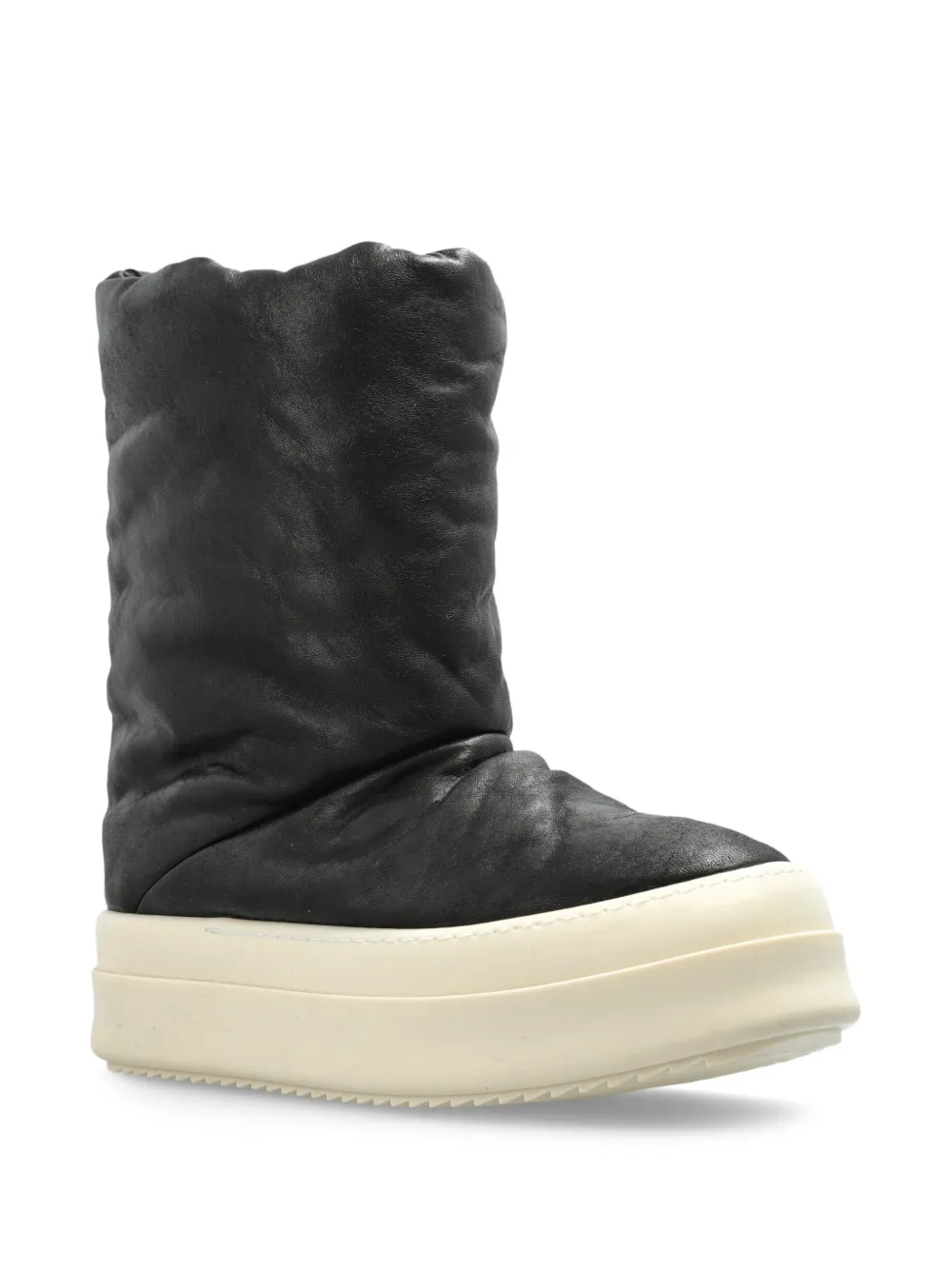 Rick Owens Mega Bumper Lunar leather ankle boots Zwart