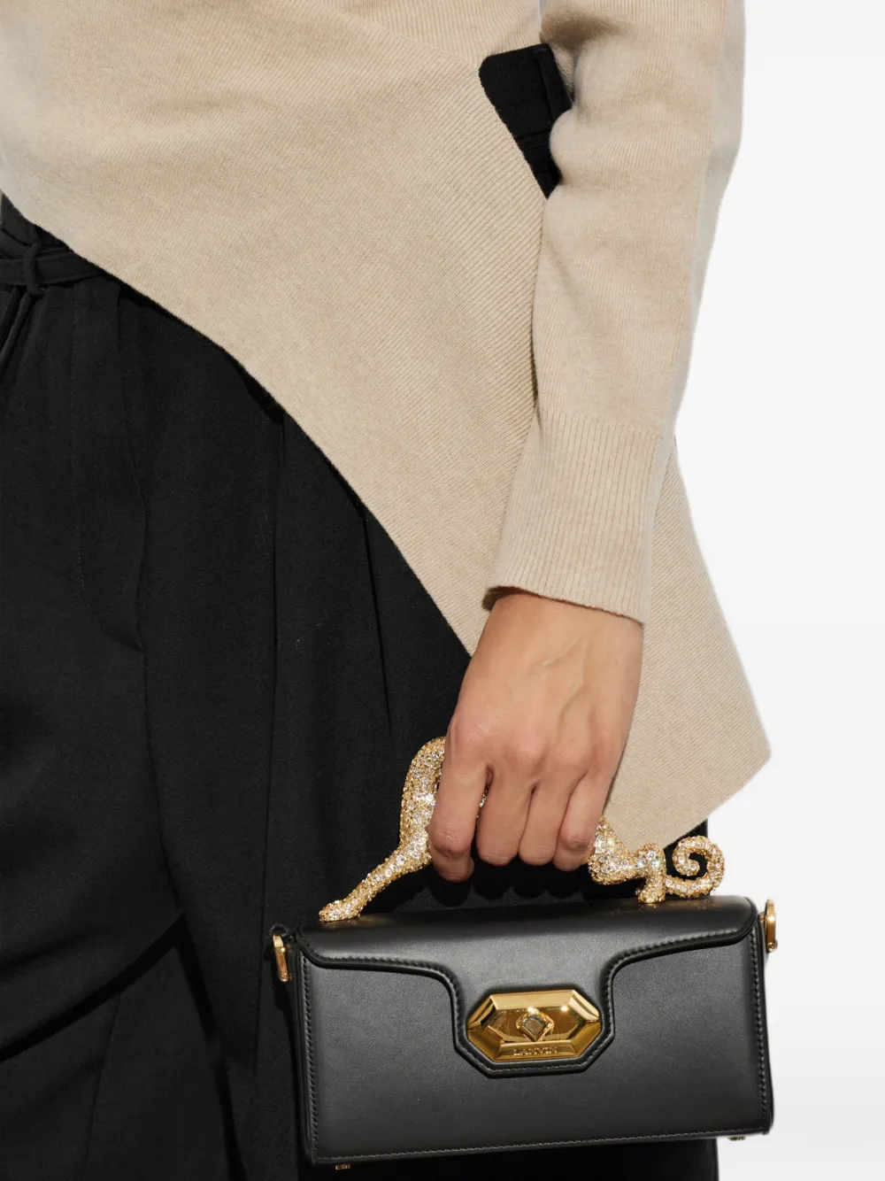 Lanvin Pencil Cat Nano Bag in Black, view 2