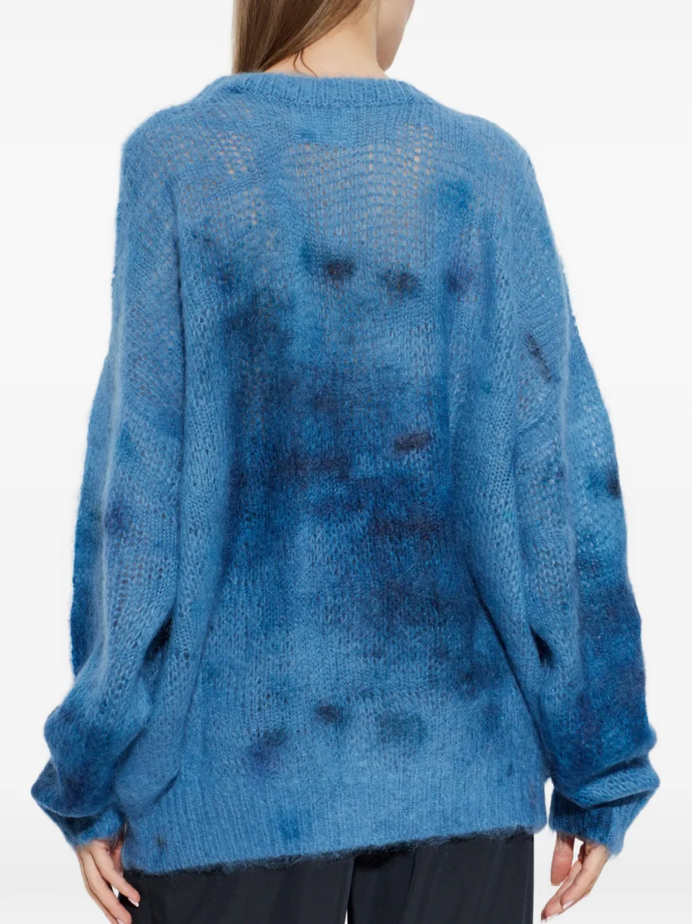 ISABEL MARANT Ayden trui van mohairblend met tie-dye print Blauw