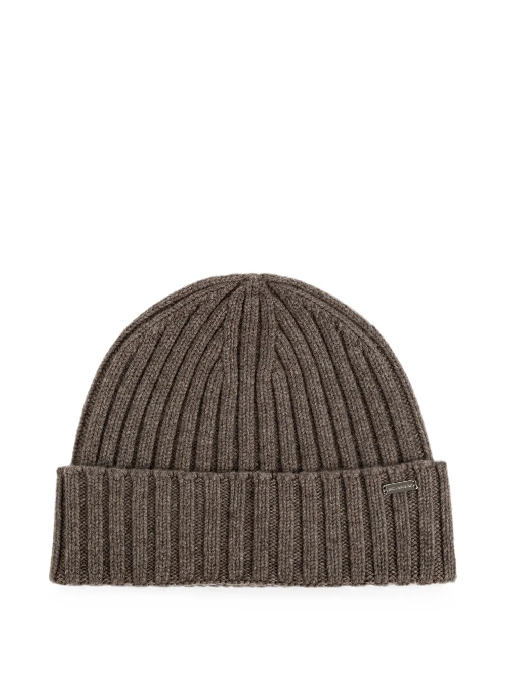 Paul & Shark ribbed-knit beanie hat - Marrone