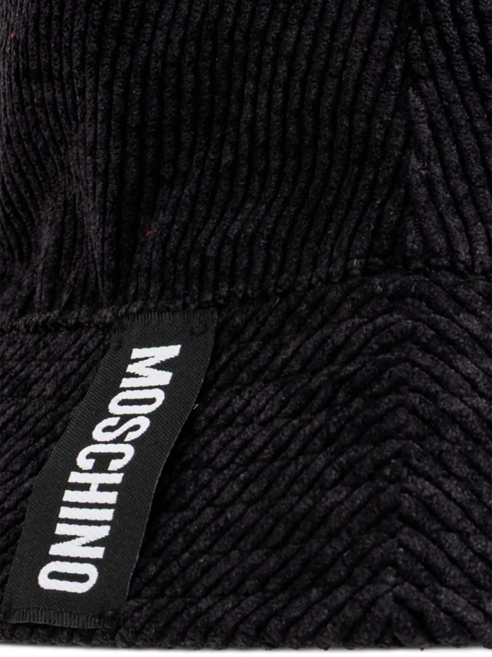 Moschino Ribfluwelen omkeerbare vissershoed Zwart