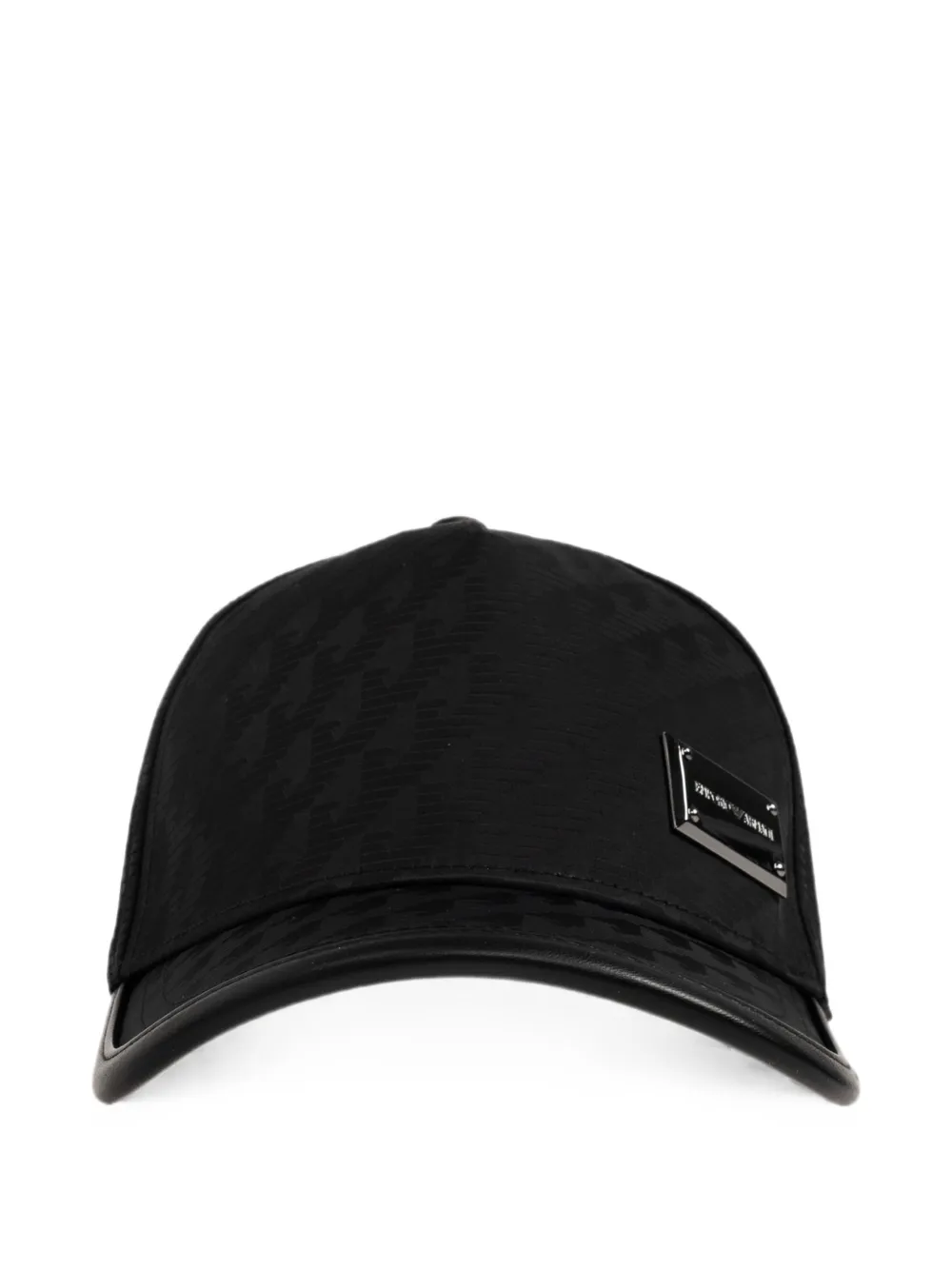 Emporio Armani logo-plaque jacquard baseball cap - Nero