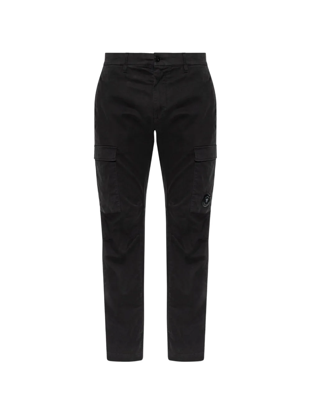 C.P. Company Cargo broek met logopatch Zwart