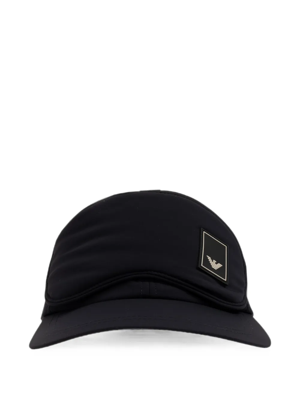 Emporio Armani logo-patch eye-mask baseball cap - Nero