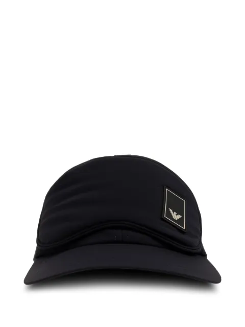 Emporio Armani logo-patch eye-mask baseball cap