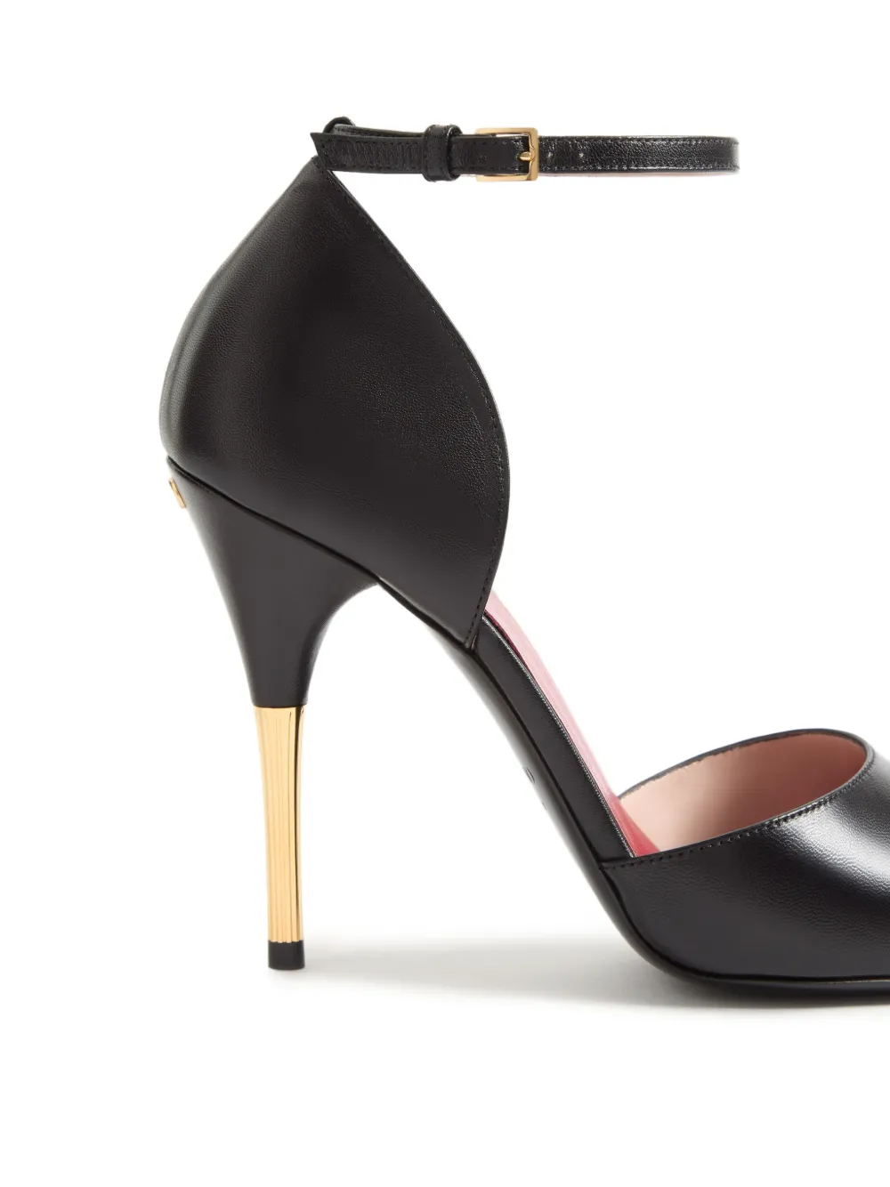Valentino Garavani 105 mm D'Orsay Sinead pumps van geitenleer en suède Zwart