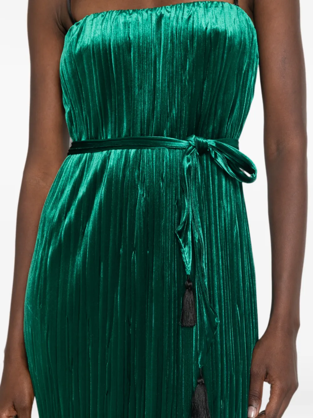 Forte Geplooide midi-jurk Groen