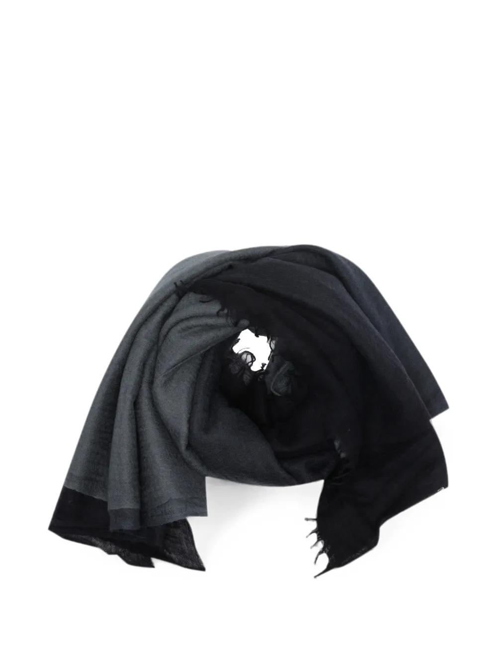 MIRROR IN THE SKY souffle ombré-effect scarf - Schwarz
