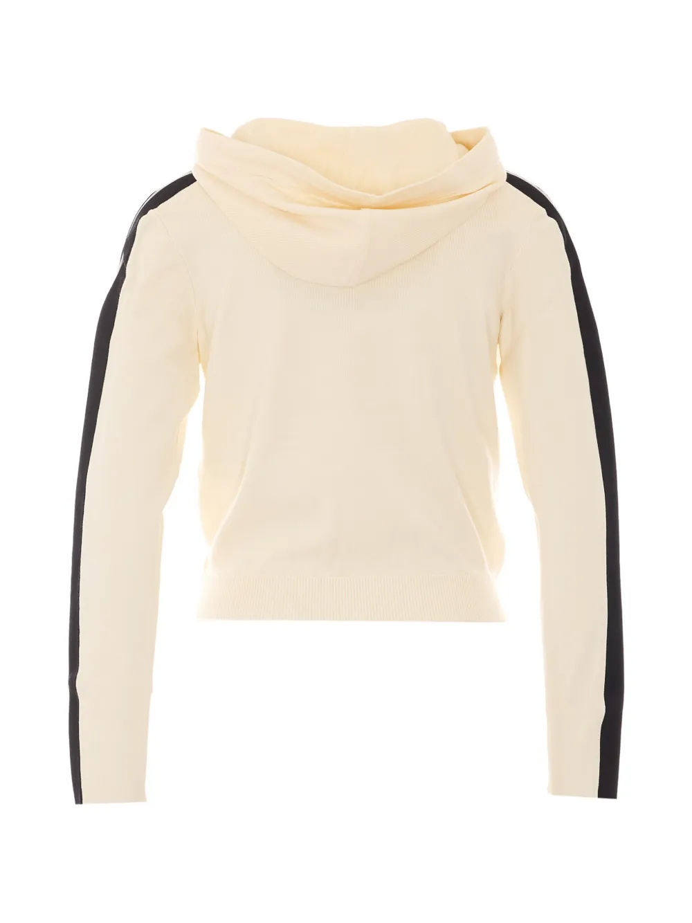 Elisabetta Franchi Gebreide hoodie met rits en logo Beige