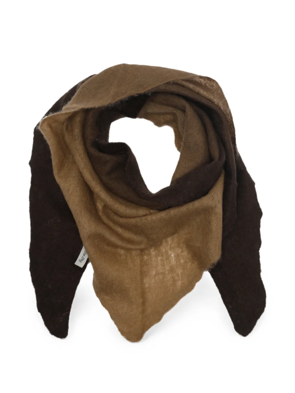 MIRROR IN THE SKY bandana dégradé-effect scarf - Braun