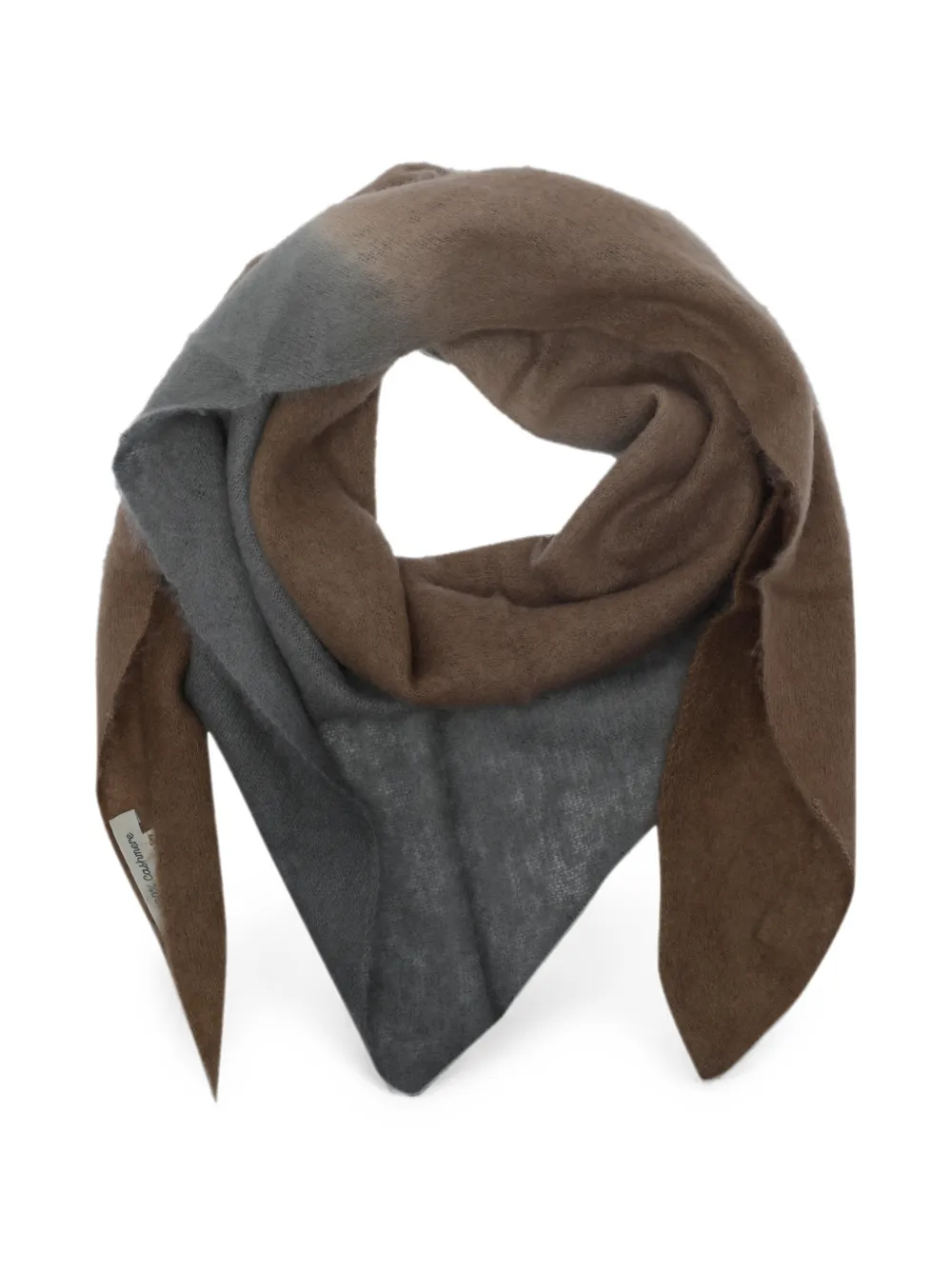 MIRROR IN THE SKY bandana dégradé-effect scarf - Braun