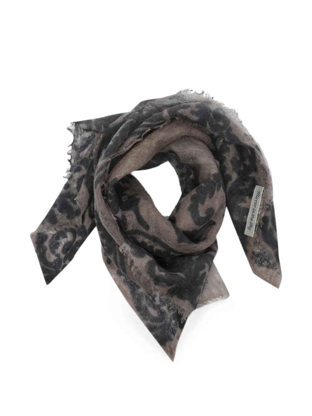 MIRROR IN THE SKY souffle print scarf - Nude