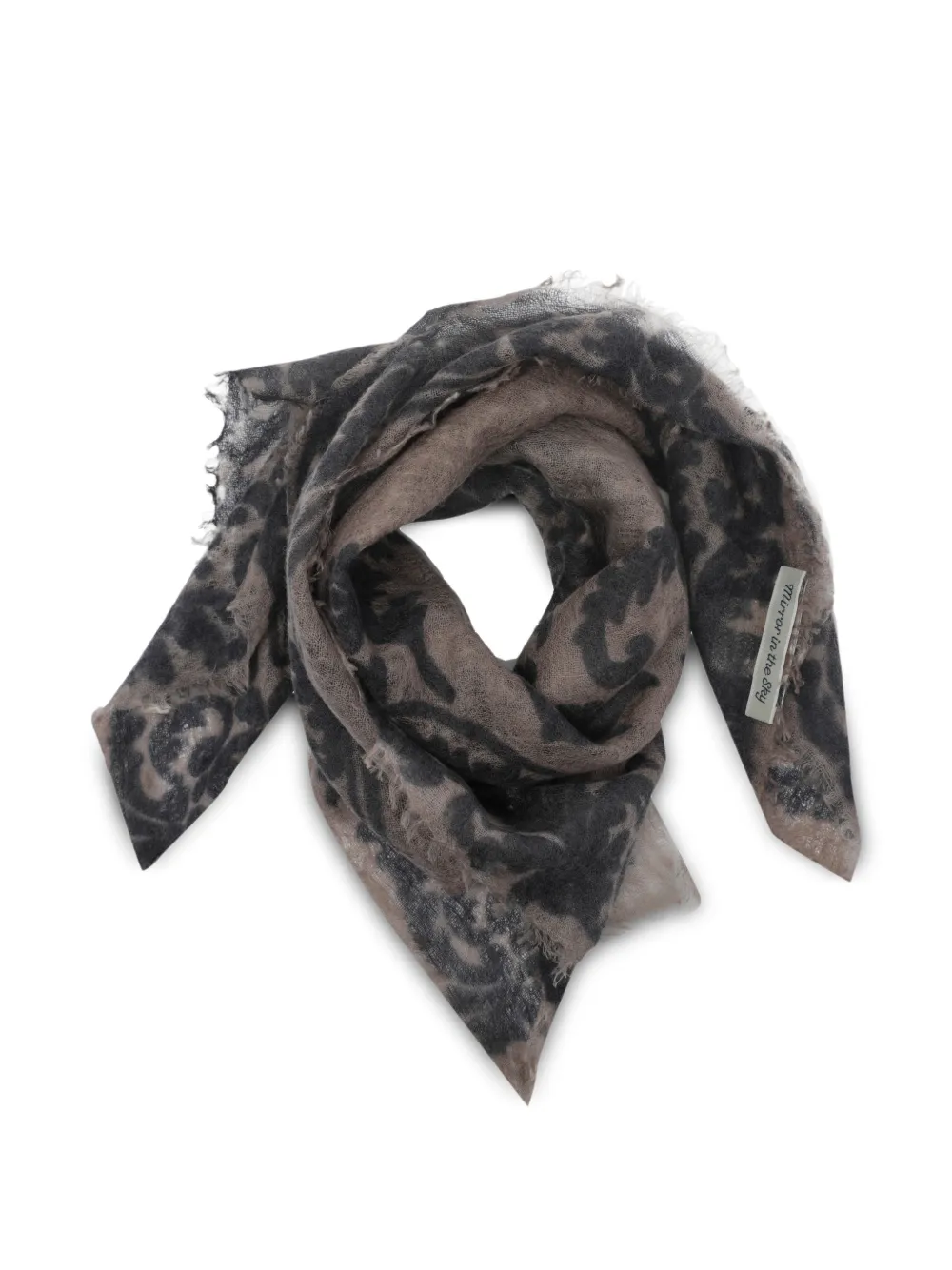 MIRROR IN THE SKY souffle print scarf