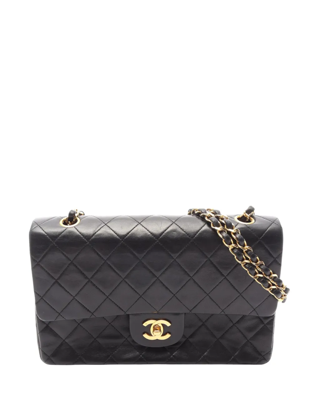 CHANEL Pre-Owned 1989-1991 Medium Classic Lambskin Double Flap shoulder bag - Schwarz
