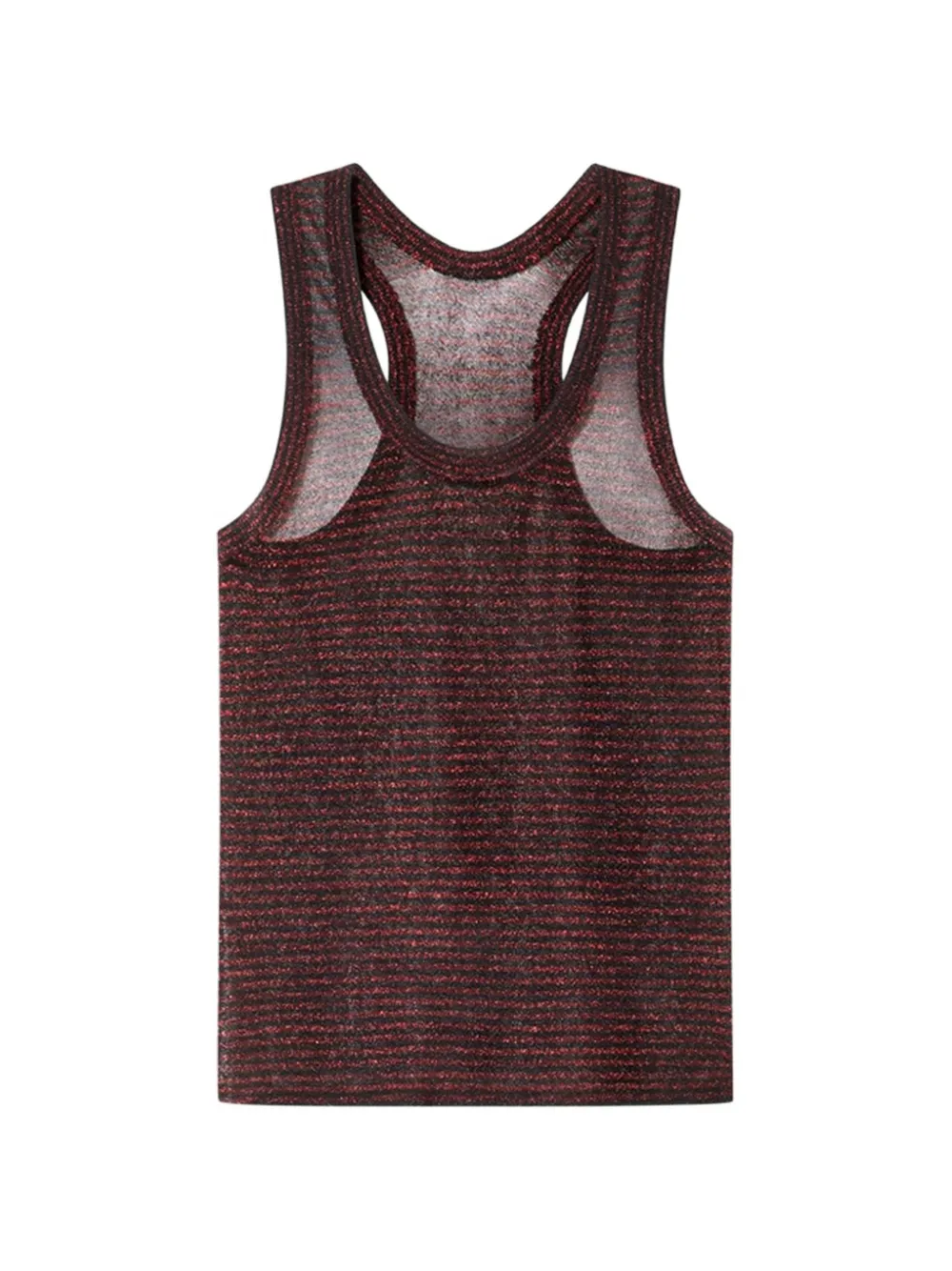 ISABEL MARANT Cevara striped lurex knit tank top - Nero