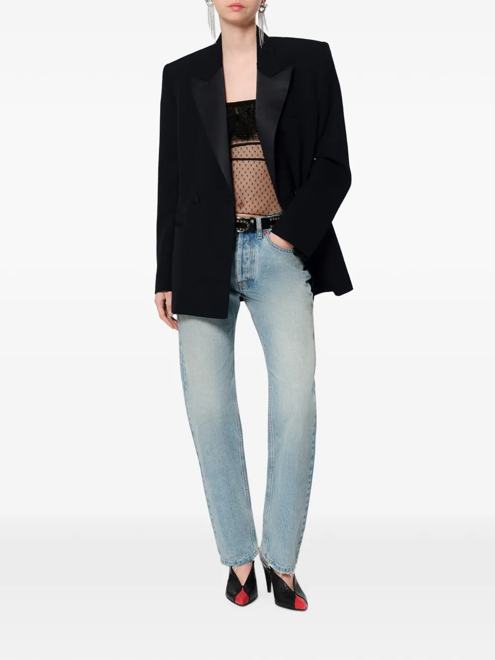 ISABEL MARANT Ranyae blazer met puntige revers Zwart