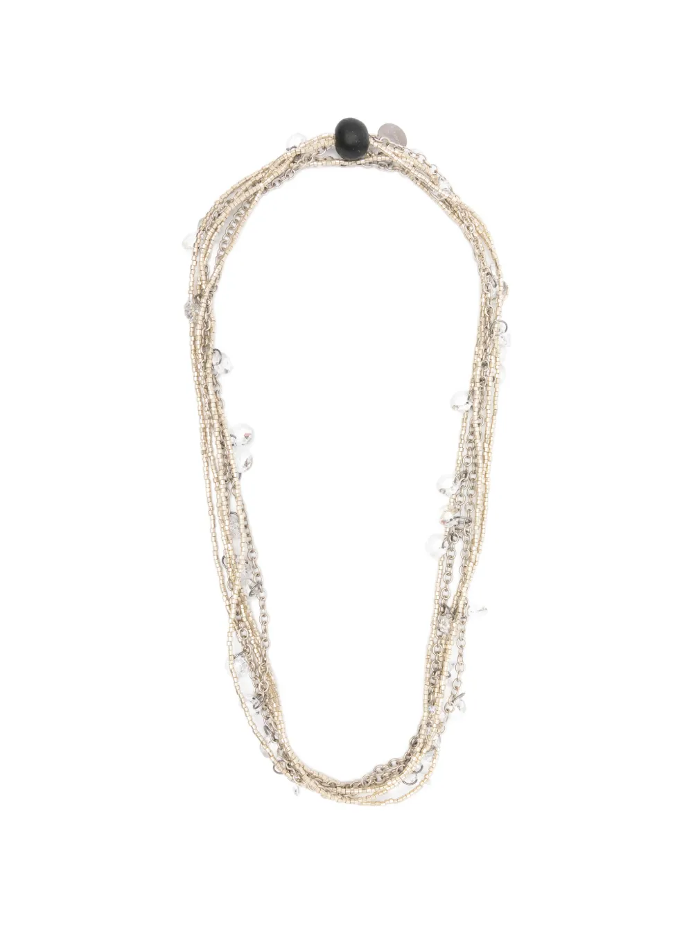 Maria Calderara multi-strand crystal-embellished necklace - Silber